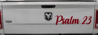 Psalm 23 The LORD is my shepherd Car or Truck Window Vinyl Decal Sticker (Burgundy)