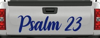 Psalm 23 The LORD is my shepherd Car or Truck Window Vinyl Decal Sticker (Navy)