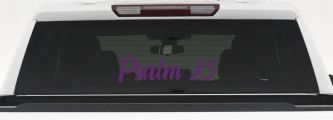 Psalm 23 The LORD is my shepherd Car or Truck Window Vinyl Decal Sticker (Violet)