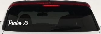 Psalm 23 The LORD is my shepherd Car or Truck Window Vinyl Decal Sticker (White)