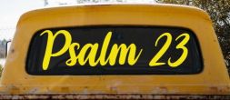Psalm 23 The LORD is my shepherd Car or Truck Window Vinyl Decal Sticker (Yellow)