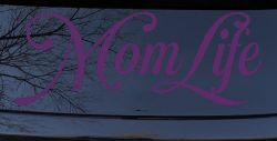 Mom Life Car or Truck Window Vinyl Decal Sticker (Violet)