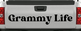 Grammy Life Car or Truck Window Vinyl Decal Sticker (Black)