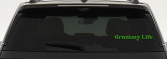 Grammy Life Car or Truck Window Vinyl Decal Sticker (Lime)
