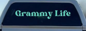 Grammy Life Car or Truck Window Vinyl Decal Sticker (Mint)