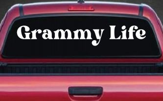 Grammy Life Car or Truck Window Vinyl Decal Sticker