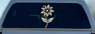 Flower Whimsical Car or Truck Window Vinyl Decal Sticker (Desert Sand)