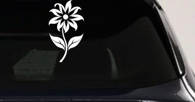 Flower Whimsical Car or Truck Window Vinyl Decal Sticker