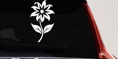 Flower Whimsical Car or Truck Window Vinyl Decal Sticker