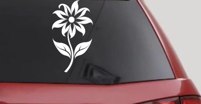 Flower Whimsical Car or Truck Window Vinyl Decal Sticker