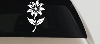 Flower Whimsical Car or Truck Window Vinyl Decal Sticker