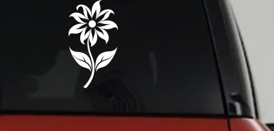 Flower Whimsical Car or Truck Window Vinyl Decal Sticker