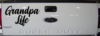 Grandpa Life Car or Truck Window Vinyl Decal Sticker (Black)