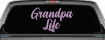 Grandpa Life Car or Truck Window Vinyl Decal Sticker (Lilac)