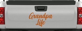 Grandpa Life Car or Truck Window Vinyl Decal Sticker (Nut Brown)