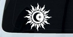 Sun Moon Star Car or Truck Vinyl Window Decal Sticker