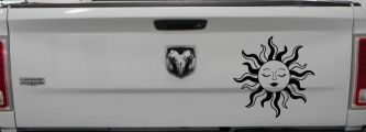 Sun Lady Car or Truck Vinyl Window Decal Sticker (Black)