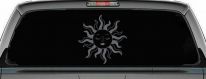 Sun Lady Car or Truck Vinyl Window Decal Sticker (Silver)