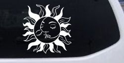 Sun and Moon Kissing Car or Truck Vinyl Window Decal Sticker