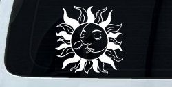 Sun and Moon Kissing Car or Truck Vinyl Window Decal Sticker