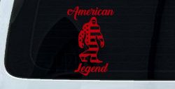 Bigfoot American Legend Car or Truck Vinyl Window Decal Sticker (Red)