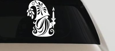 Christmas Gnome Car or Truck Vinyl Window Decal Sticker