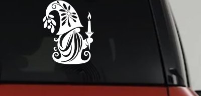 Christmas Gnome Car or Truck Vinyl Window Decal Sticker
