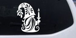 Christmas Gnome Car or Truck Vinyl Window Decal Sticker