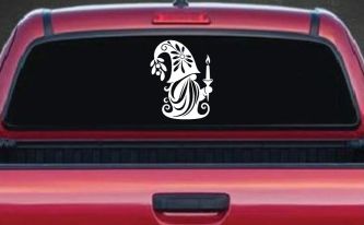 Christmas Gnome Car or Truck Vinyl Window Decal Sticker