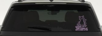 Sassier Than A Barn Cat With A New Litter Car or Truck Vinyl Window Decal Sticker (Lilac)