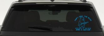 Dont Poke The Bear Especially If He Owns A Shotgun Car or Truck Vinyl Window Decal Sticker (Blue)