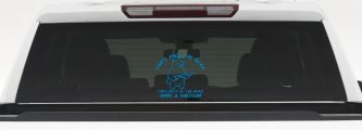 Dont Poke The Bear Especially If He Owns A Shotgun Car or Truck Vinyl Window Decal Sticker (Blue)