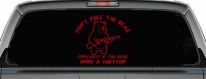 Dont Poke The Bear Especially If He Owns A Shotgun Car or Truck Vinyl Window Decal Sticker (Red)