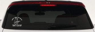 Dont Poke The Bear Especially If He Owns A Shotgun Car or Truck Vinyl Window Decal Sticker (White)