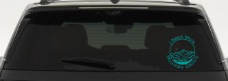 I need More Mountain Silence Car or Truck Vinyl Window Decal Sticker (Turquoise)