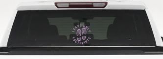 Leave Only Footprints Hiking Camping Nature Car or Truck Vinyl Window Decal Sticker (Lilac)