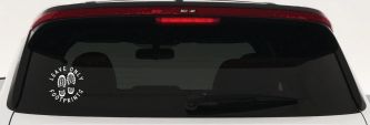 Leave Only Footprints Hiking Camping Nature Car or Truck Vinyl Window Decal Sticker (White)