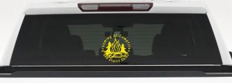 Dreaming of Campfires and Starlit Skies Car or Truck Vinyl Window Decal Sticker (Yellow)