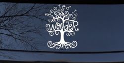 Rooted in Wander Swirl Tree Car or Truck Vinyl Window Decal Sticker