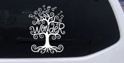 Rooted in Wander Swirl Tree Car or Truck Vinyl Window Decal Sticker