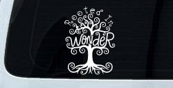 Rooted in Wander Swirl Tree Car or Truck Vinyl Window Decal Sticker