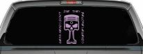 Gear Heads Don't Die They Become Legends Skull Piston Car or Truck Vinyl Window Decal Sticker (Lilac)