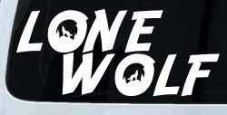 Lone Wolf with Howling Wolf Car or Truck Vinyl Window Decal Sticker