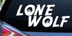 Lone Wolf with Howling Wolf Car or Truck Vinyl Window Decal Sticker