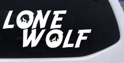 Lone Wolf with Howling Wolf Car or Truck Vinyl Window Decal Sticker