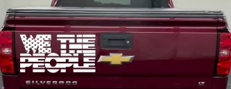 We The People American Flag Text Car or Truck Vinyl Window Decal Sticker
