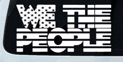 We The People American Flag Text Car or Truck Vinyl Window Decal Sticker