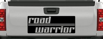 Road Warrior Car or Truck Vinyl Window Decal Sticker (Black)