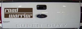Road Warrior Car or Truck Vinyl Window Decal Sticker (Brown)
