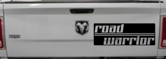 Road Warrior Car or Truck Vinyl Window Decal Sticker (Matte Black)